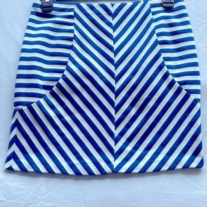 Forever21 blue and white striped mini skirt